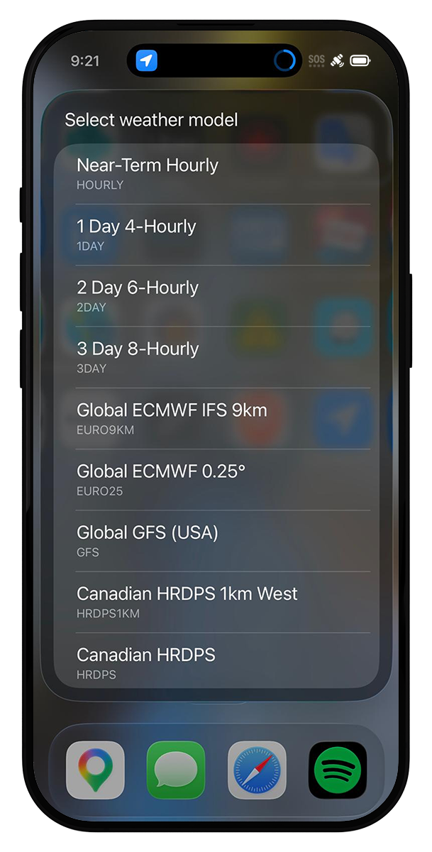 Getting weather forecasts on an InReach in the mountains.